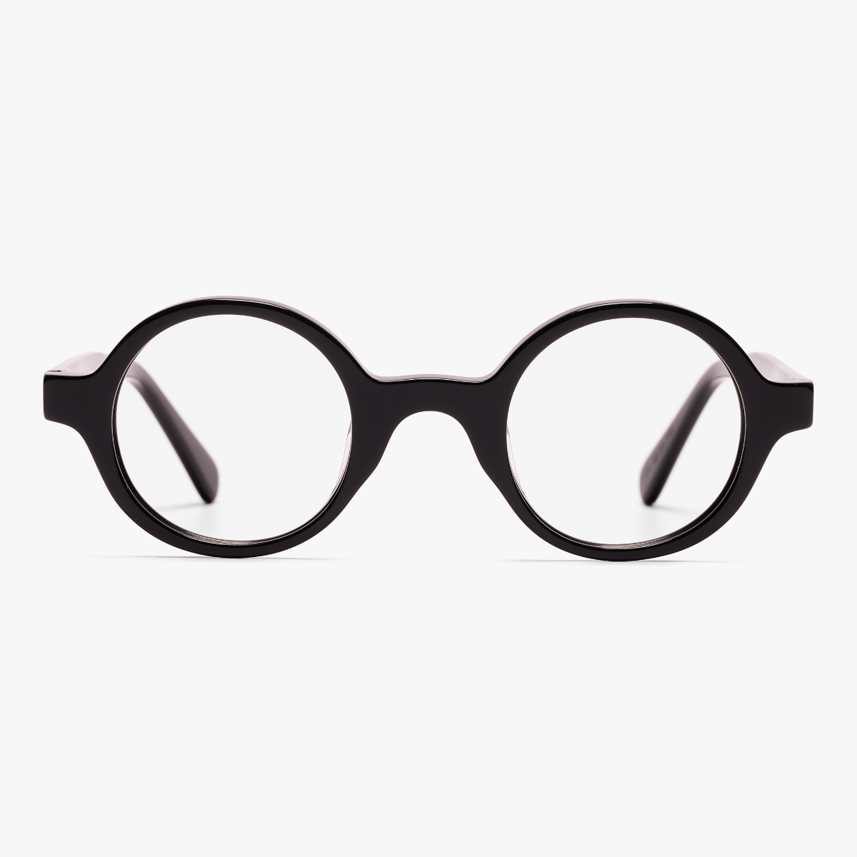 Luxreaders stylish Women's Tórshavn Black Reading glasses. Made from Bio-acetate in a Round shape.