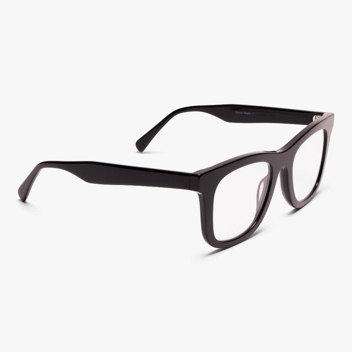 Luxreaders stylish Men's Samsø Black Reading glasses. Made from Bio-acetate in a Square shape.