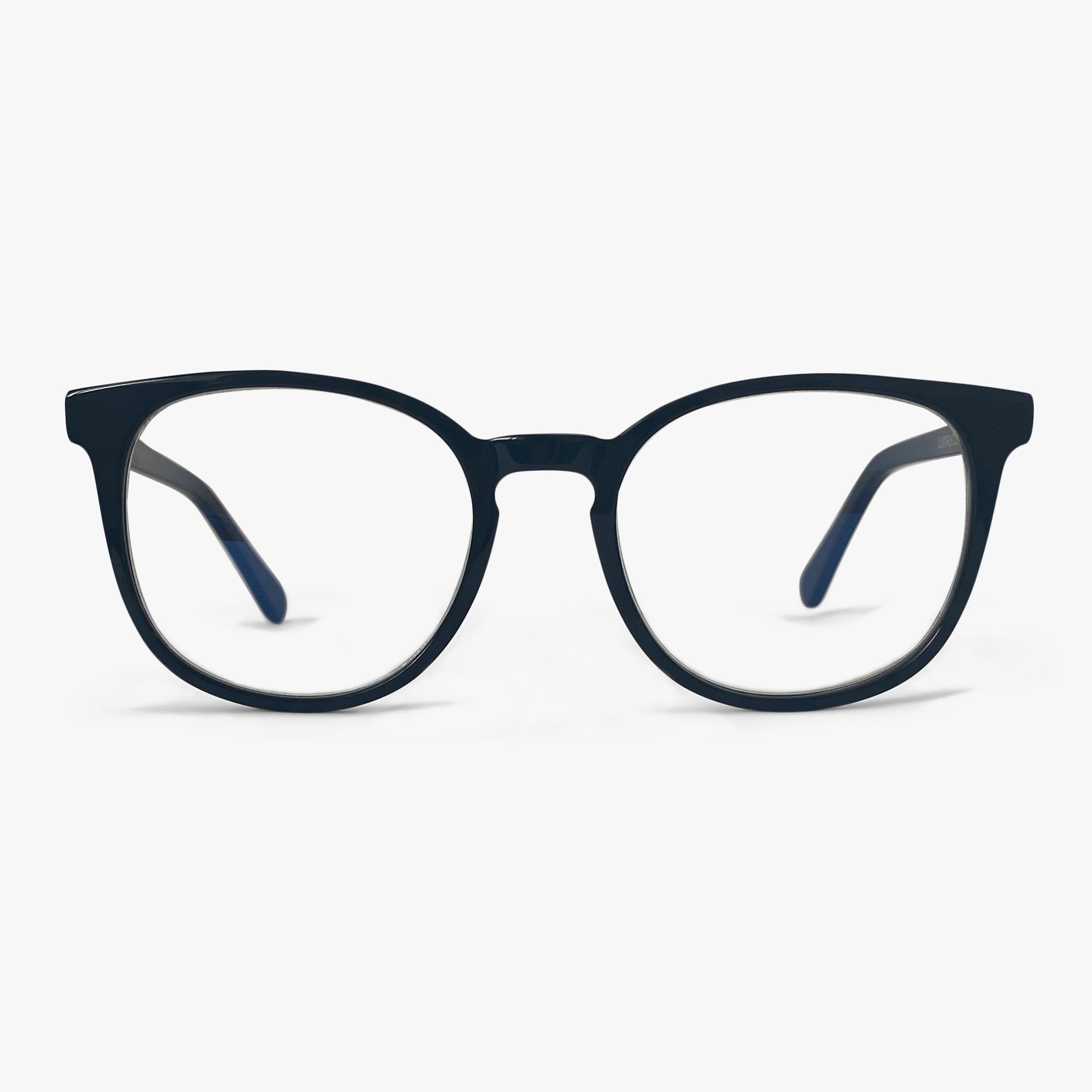 Luxreaders stylish Umeå Black Blue light glasses. Made from Acetate in a Square shape.