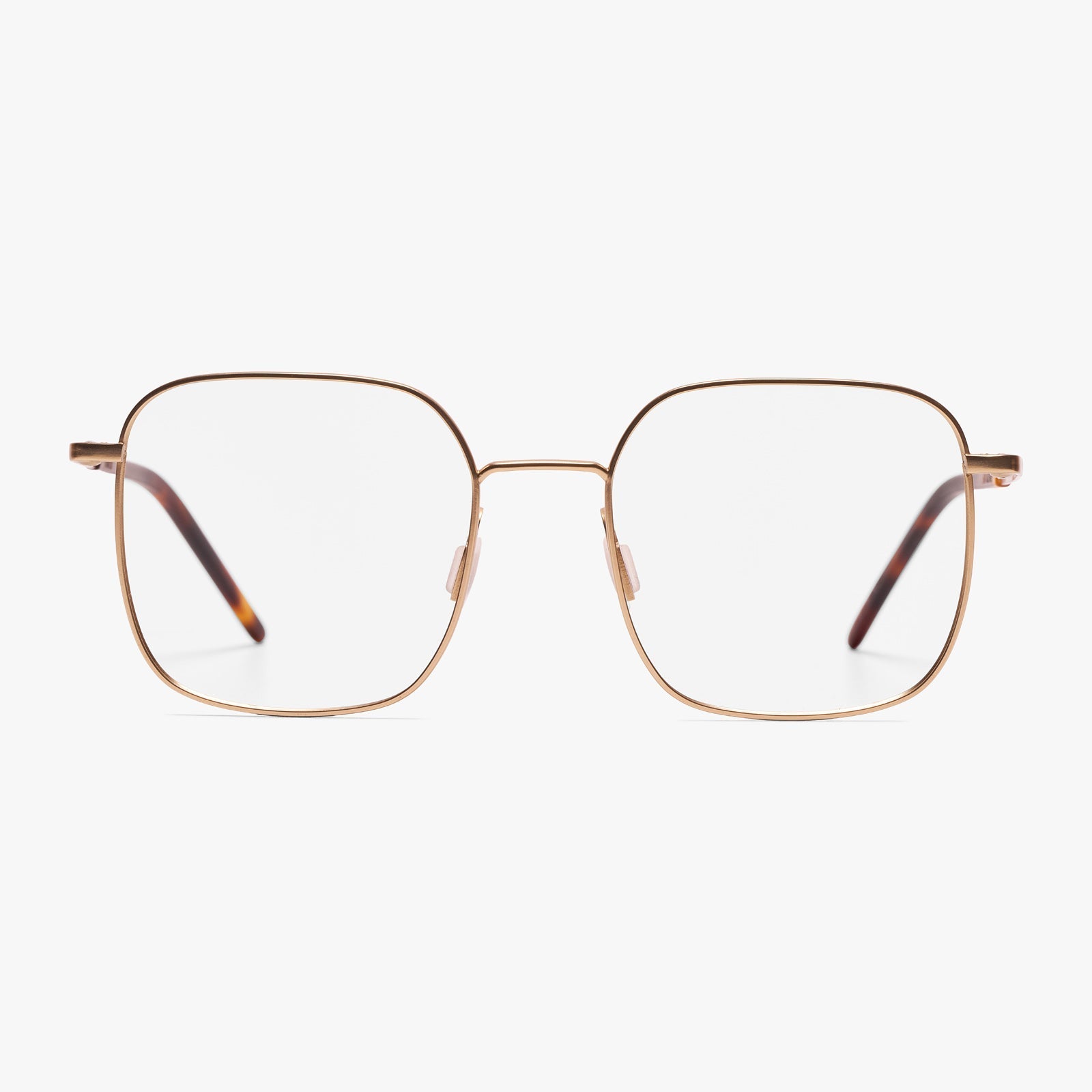 Luxreaders stylish Women's Båstad Gold Reading glasses. Made from Titanium in a Round shape.