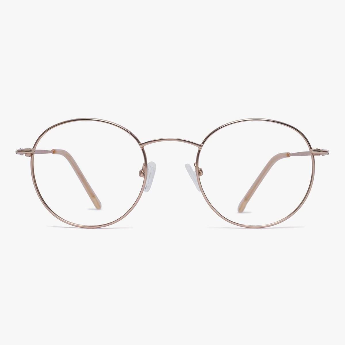 Luxreaders stylish Men's Tromsø Gold Reading glasses. Made from Stainless steel in a Round shape.