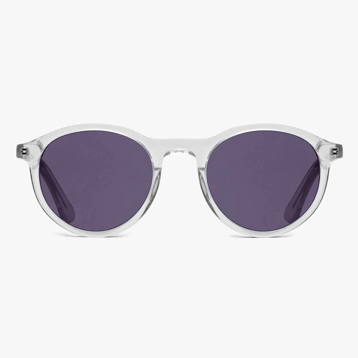 Luxreaders stylish Løkken Crystal White Sunglasses. Made from Acetate in a Round shape.
