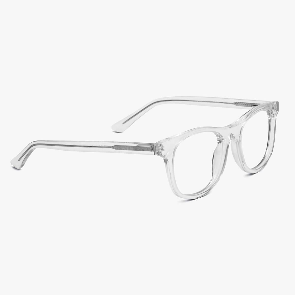 Luxreaders stylish Men's Malmö Crystal White Reading glasses. Made from Acetate in a Square shape.