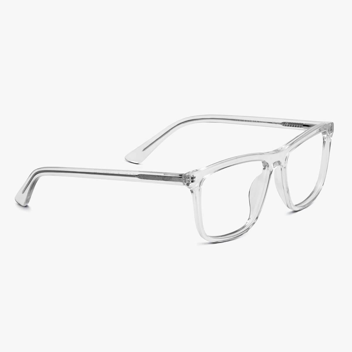 Luxreaders stylish Women's Oslo Crystal White Reading glasses. Made from Acetate in a Square shape.
