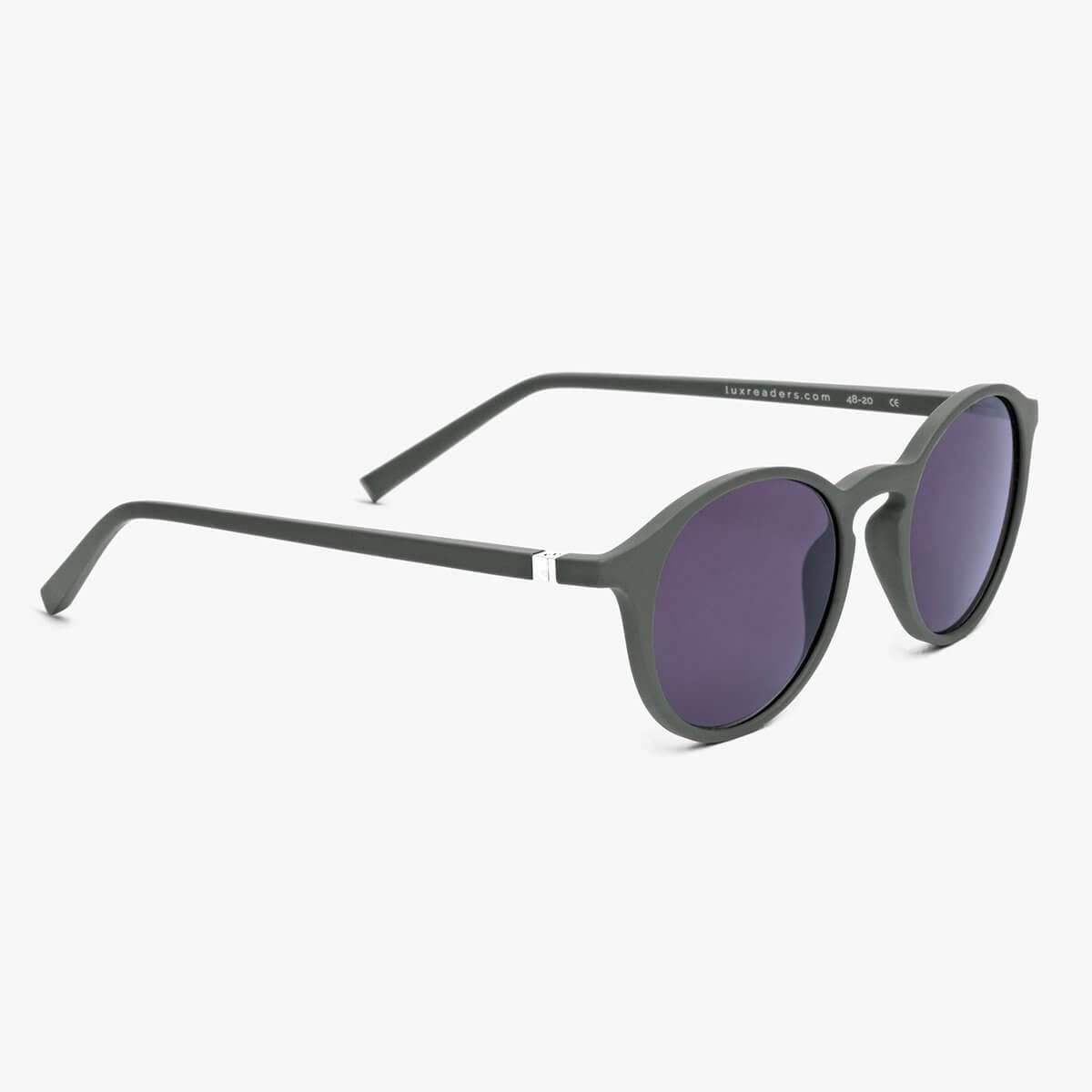Luxreaders stylish Women's Læsø Dark Army Sunglasses. Made from Rubber in a Round shape.