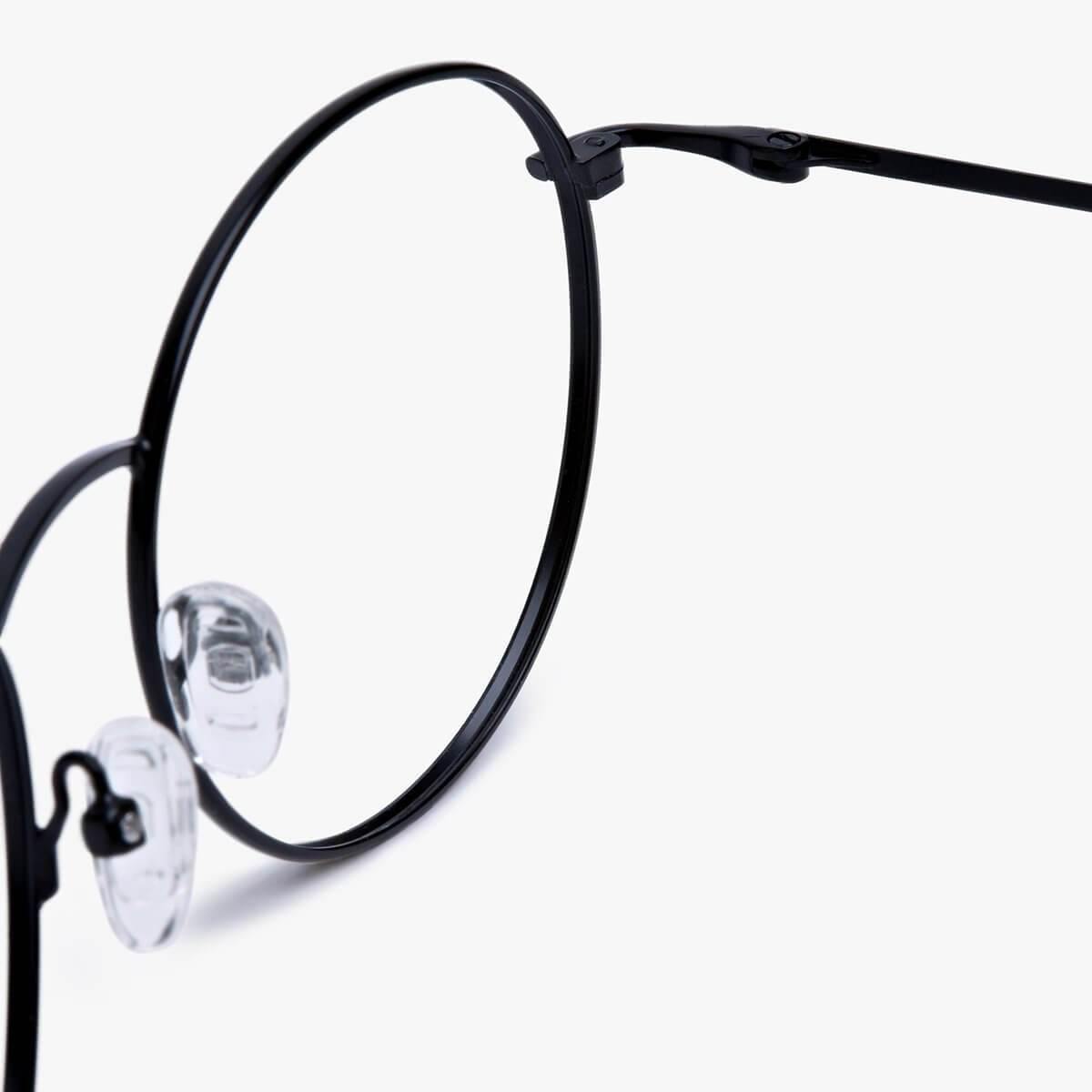 Luxreaders stylish Tromsø Black Reading glasses. Made from Stainless steel in a Round shape.