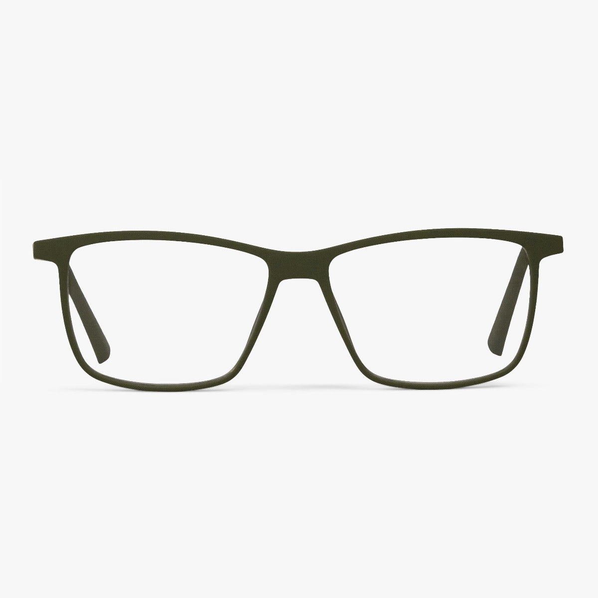 Luxreaders stylish Men's København Dark Army Blue light glasses. Made from Rubber in a Square shape.