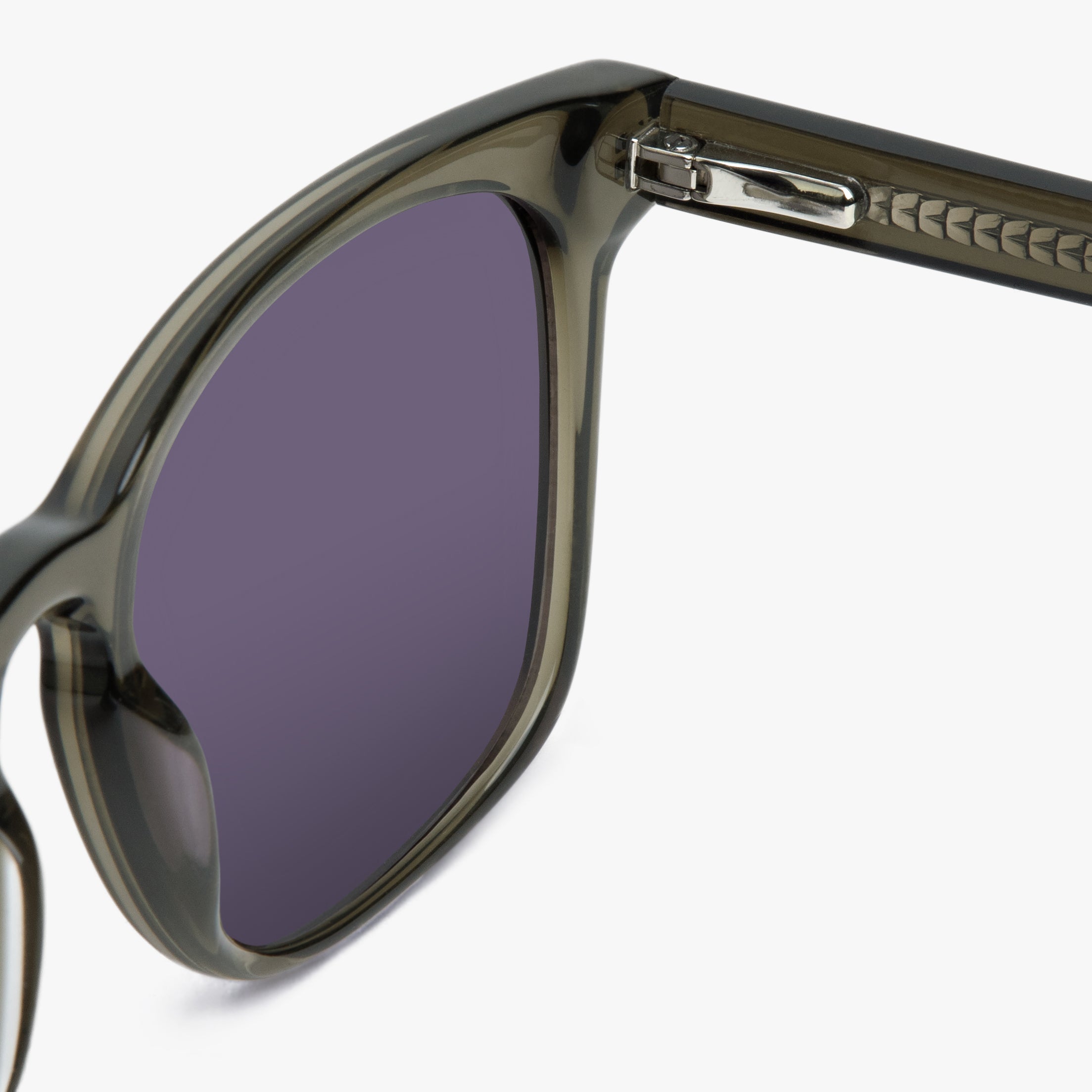 Men's Bornholm Shiny Olive sunglasses with olive frame and dark lens
