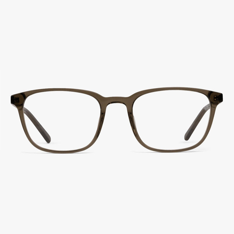 Men's Ebeltoft shiny olive rectangular glasses