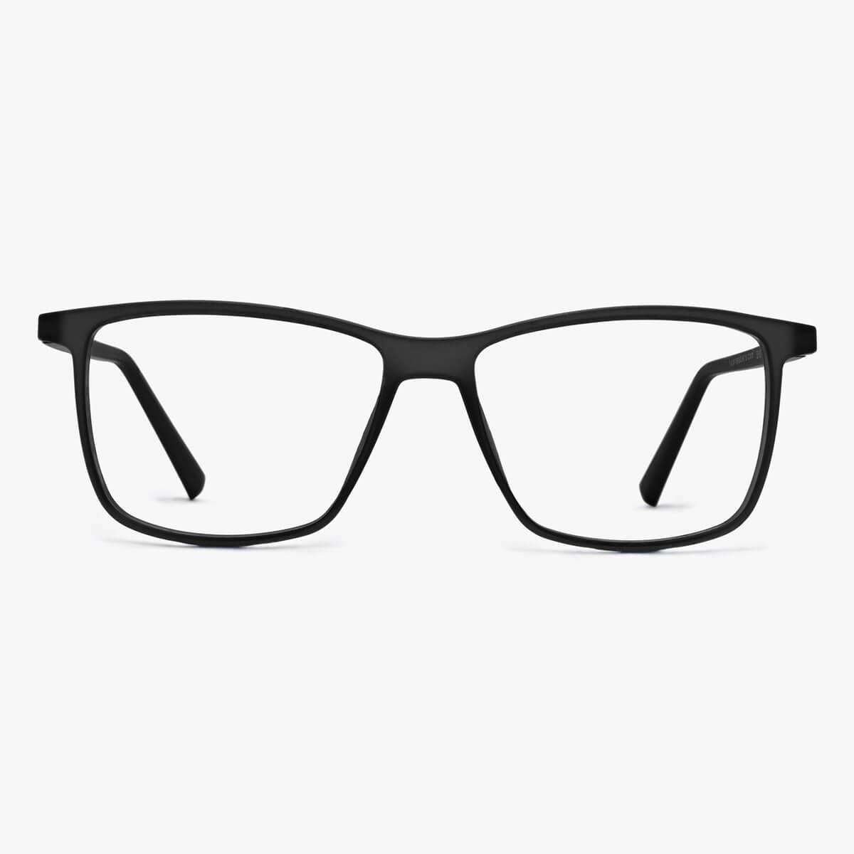Men's København black rectangular glasses