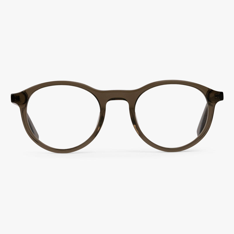 Men's Løkken Shiny Olive round glasses with olive frame