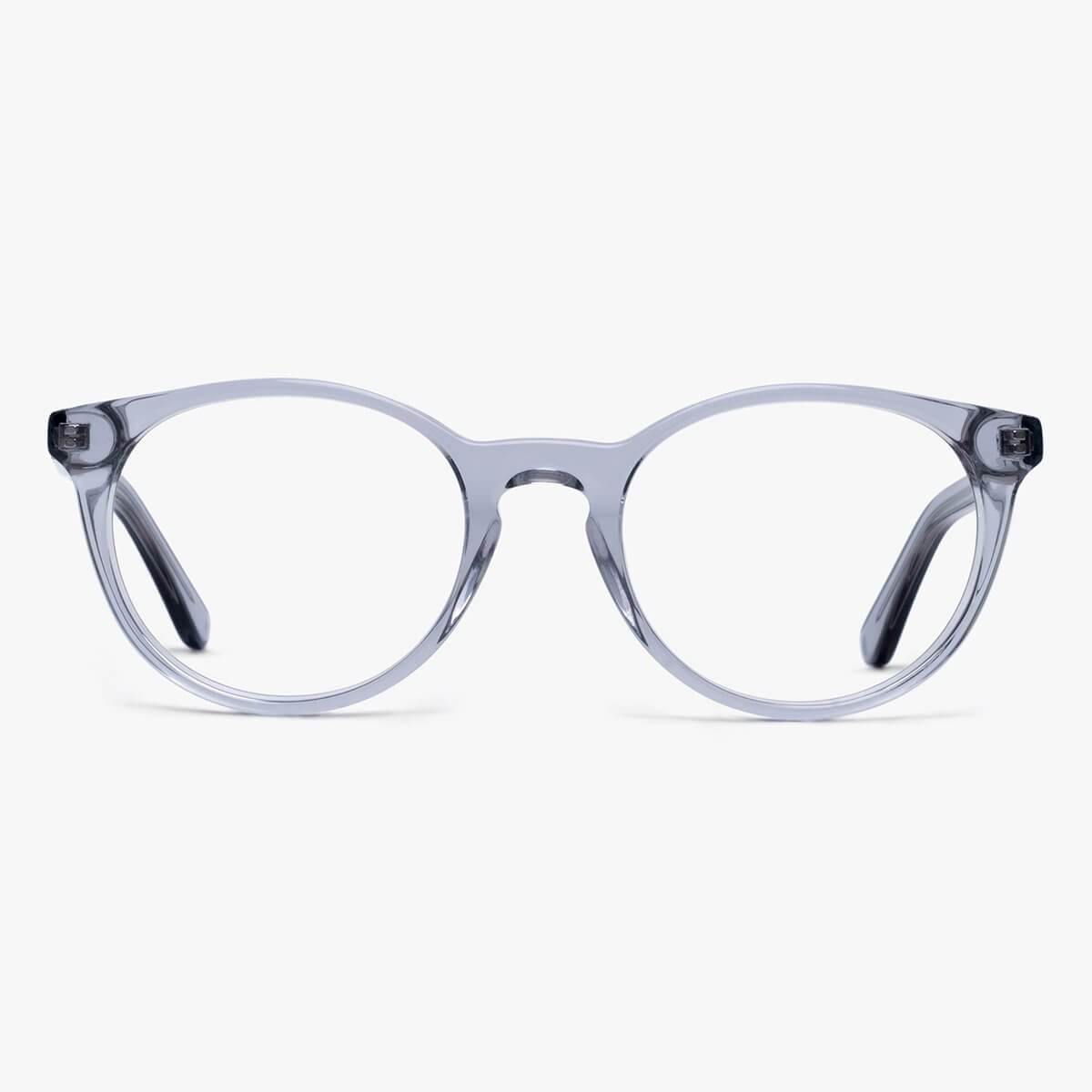 Men's crystal grey round reading glasses