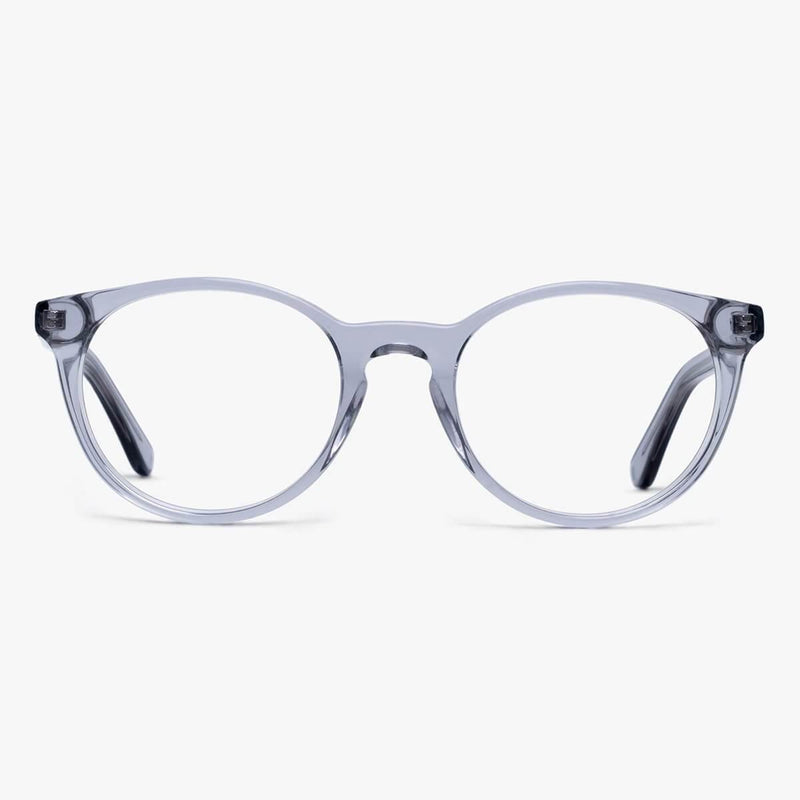 Men's crystal grey round reading glasses