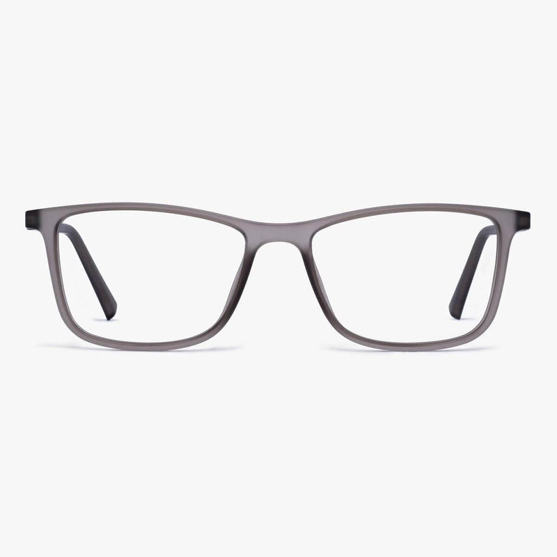 Men's Skagen Grey rectangular eyeglasses with matte finish