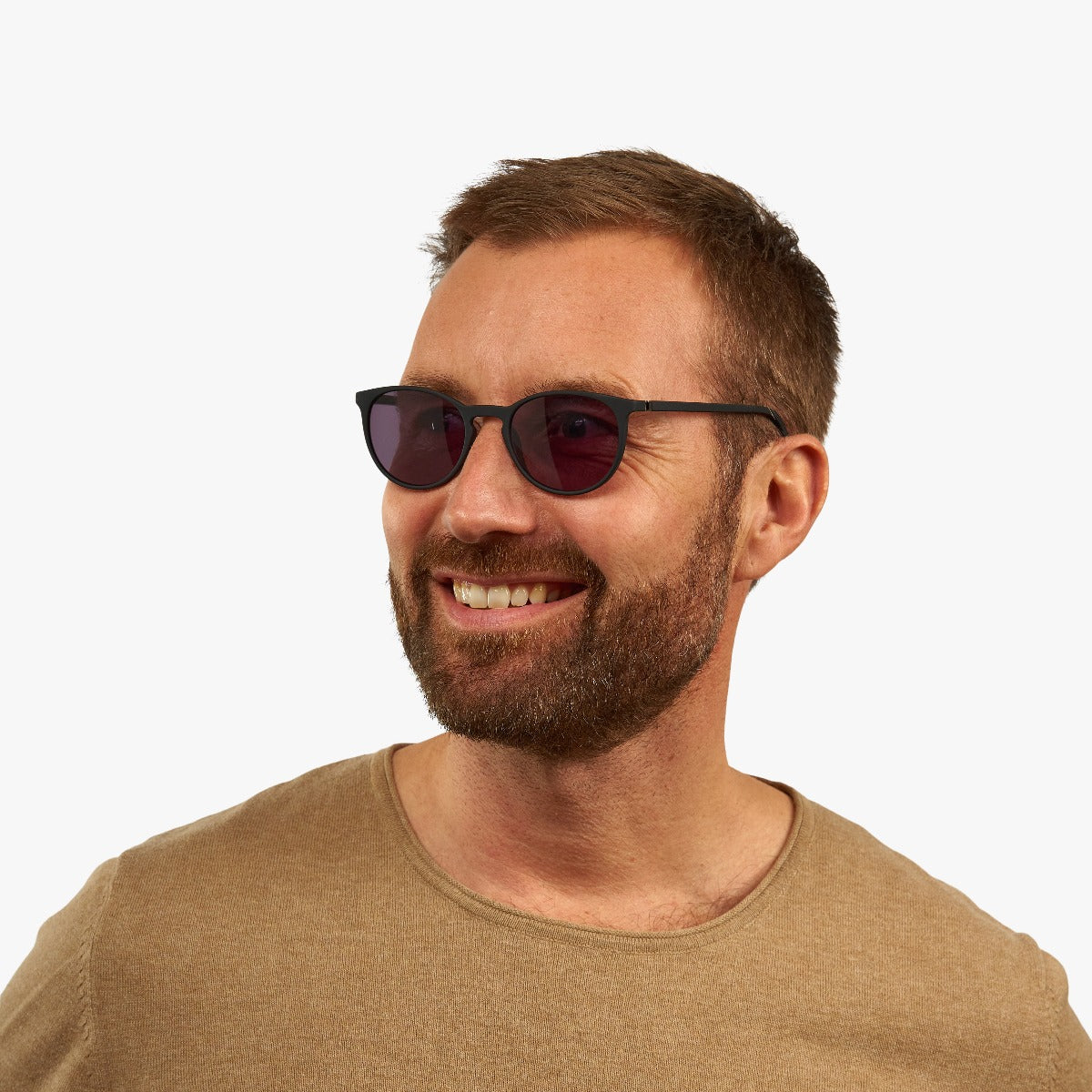 Person wearing Men's Stockholm Black sunglasses
