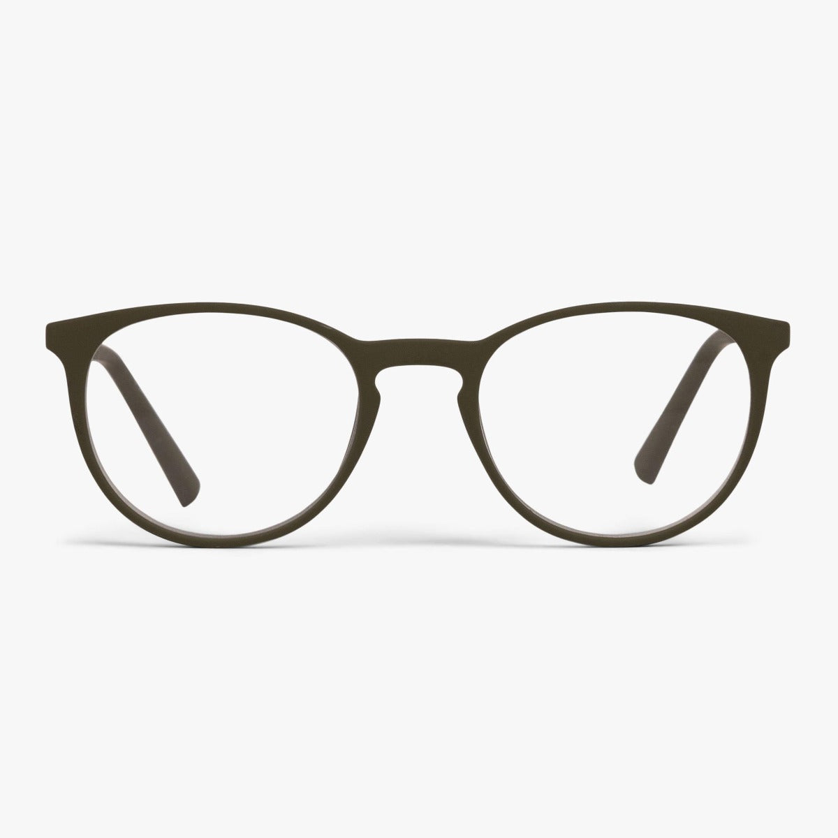 Men's Stockholm Dark Army round reading glasses