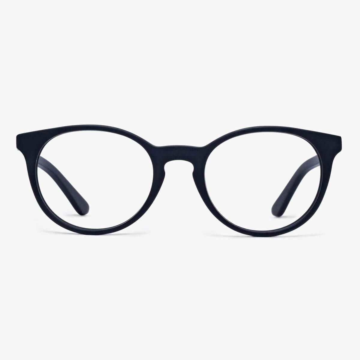 Örebro Black round reading glasses with dark frames