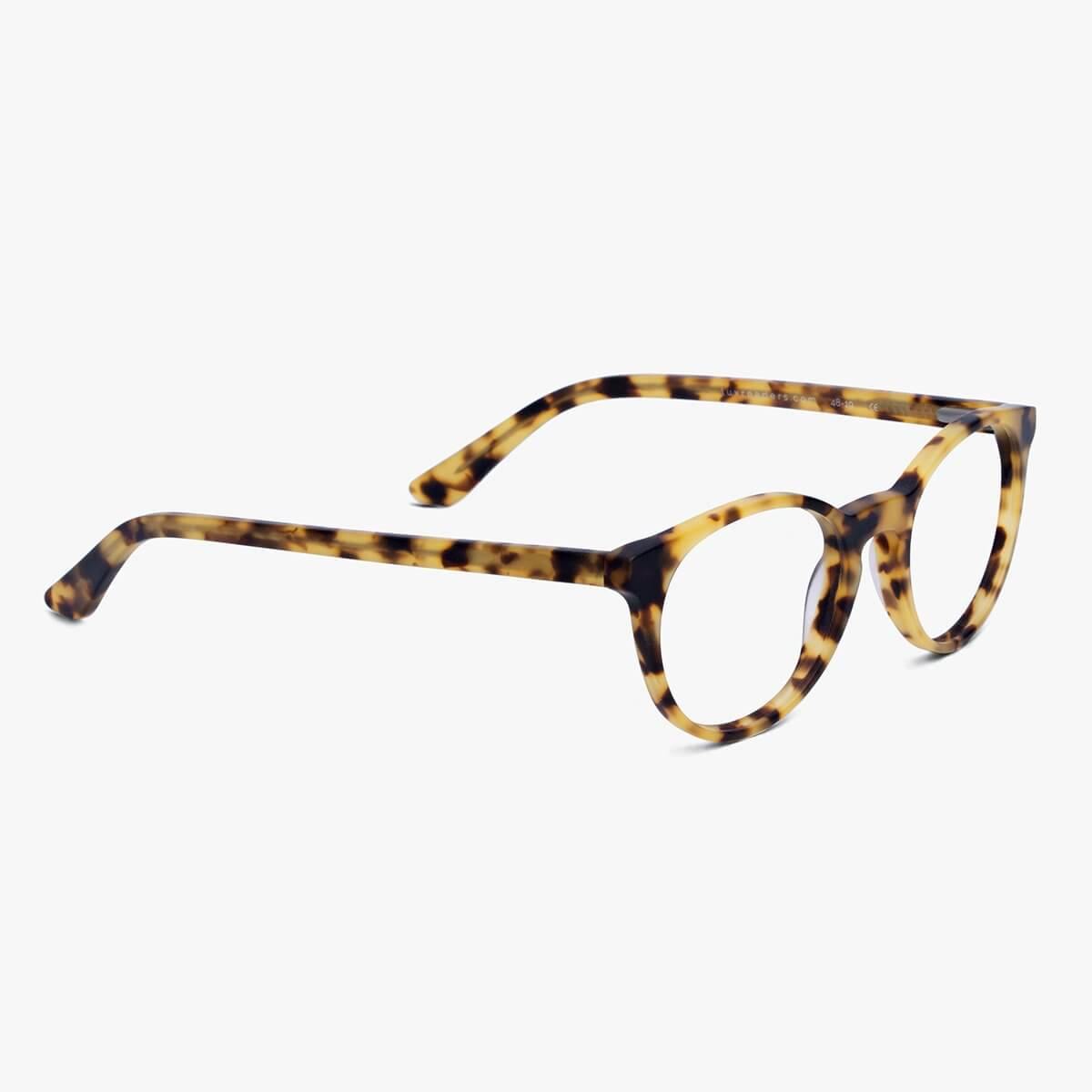 Tortoiseshell round glasses with lightweight frame