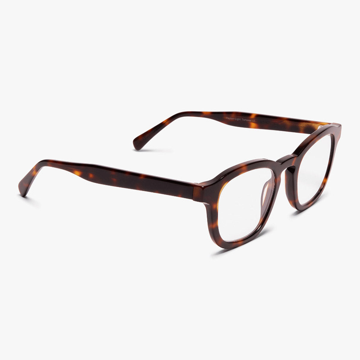 Tortoiseshell square-frame eyeglasses with a sleek design