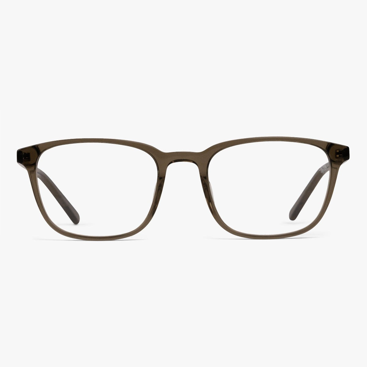 Luxreaders stylish Men's Ebeltoft Shiny Olive Reading glasses. Made from Acetate in a Square shape.