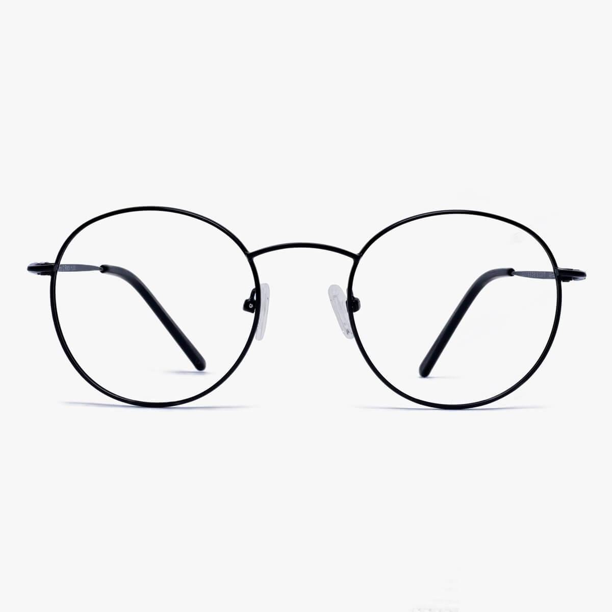 Tromsø Black round glasses with thin black frames