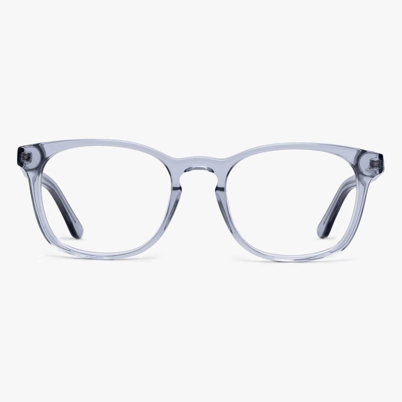 Women's Bornholm crystal grey square reading glasses
