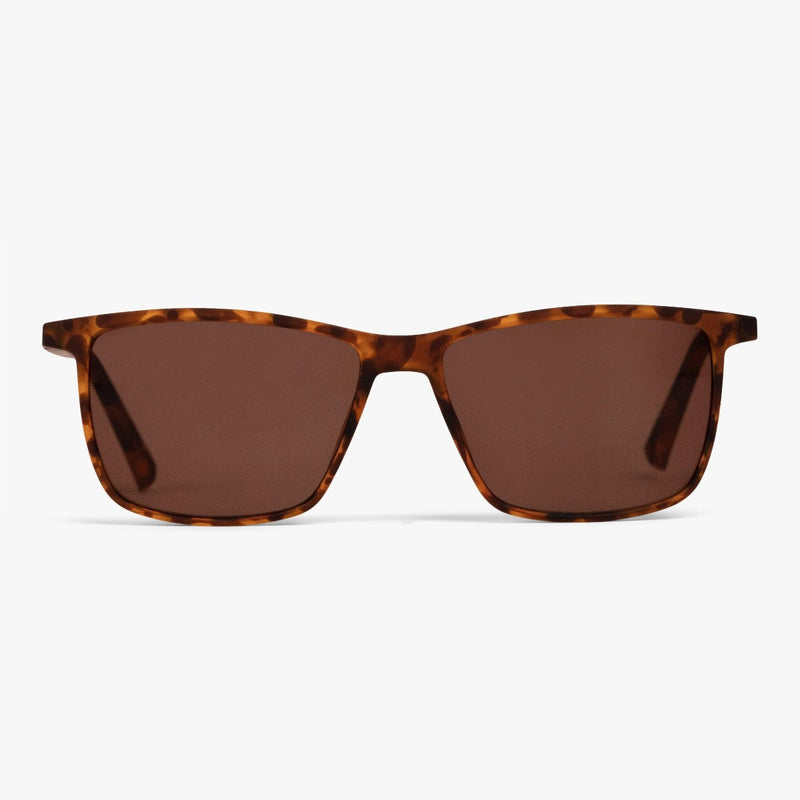 Women's tortoiseshell sunglasses with square lenses