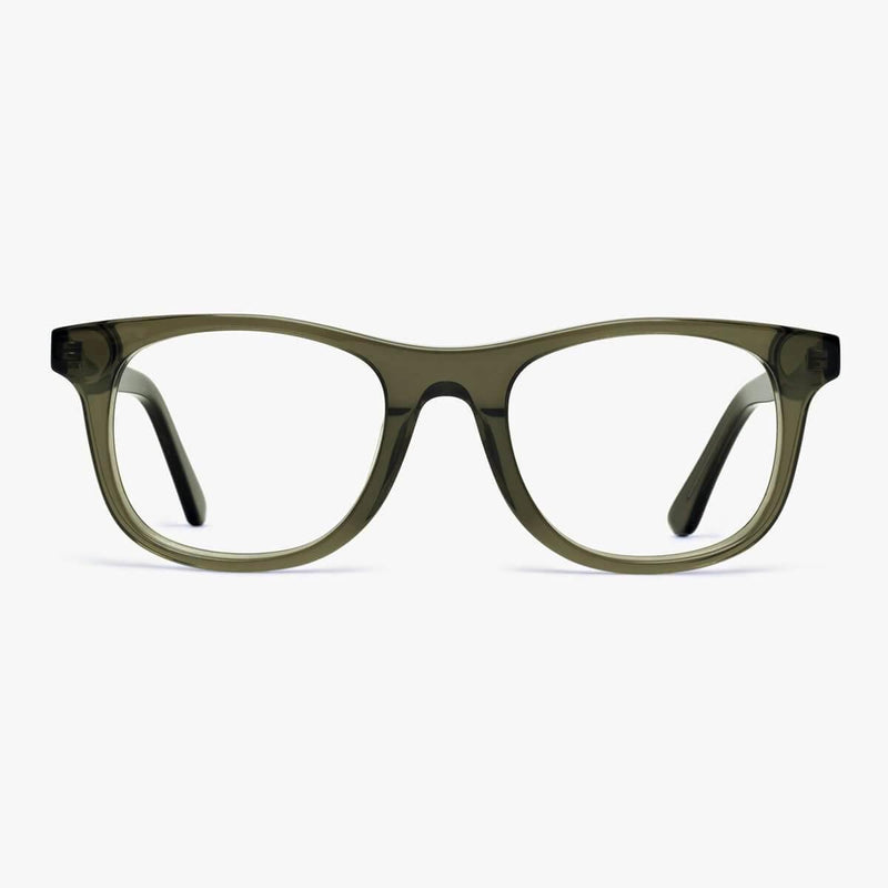 Women's Malmö Shiny Olive glasses with olive green translucent frames