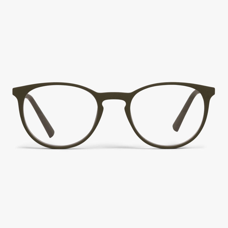 Women's Stockholm Dark Army round reading glasses