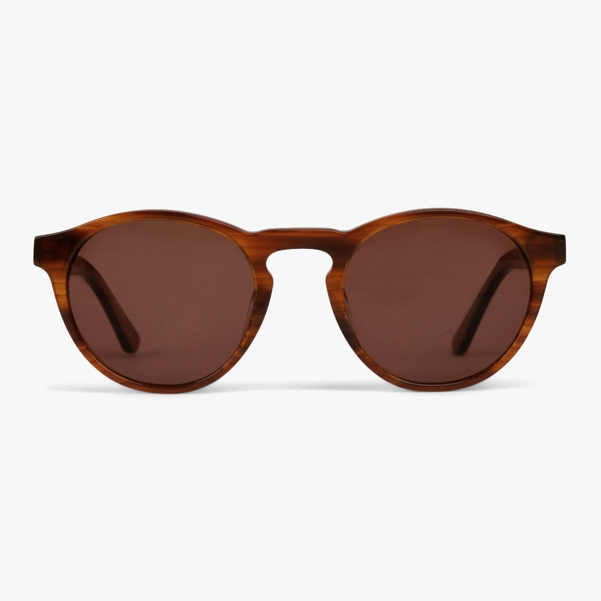 Women's Trondheim shiny walnut sunglasses with brown lenses