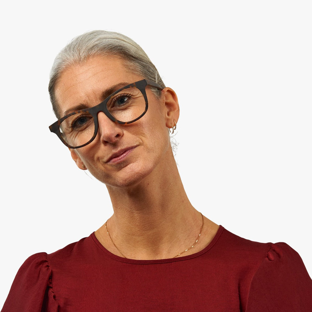 Women's Evans Dark Turtle Læsebriller - Luxreaders.dk