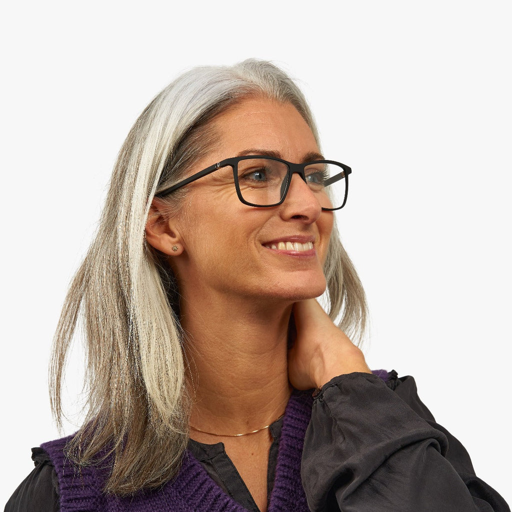 Women's Hunter Black Læsebriller - Luxreaders.dk